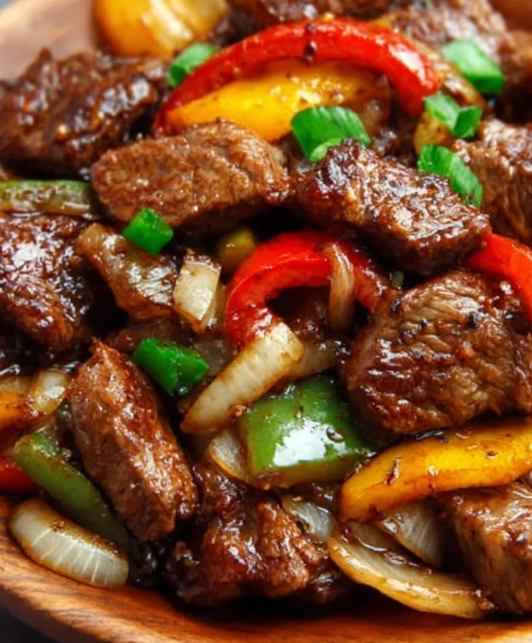 Easy Pepper Steak with Bell Peppers and Onion Recipe