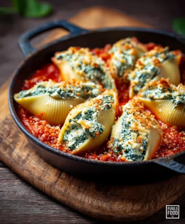 Easy Spinach Ricotta Stuffed Shells Dinner