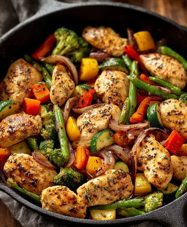Healthy Chicken Vegetable Skillet- Quick & Easy Meal