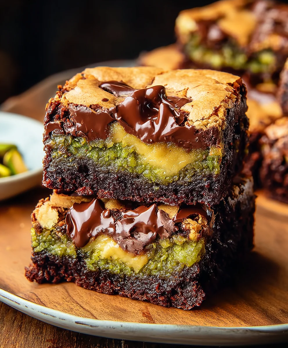 Pistachio Brookies- Decadent Brownie Cookie Mashup