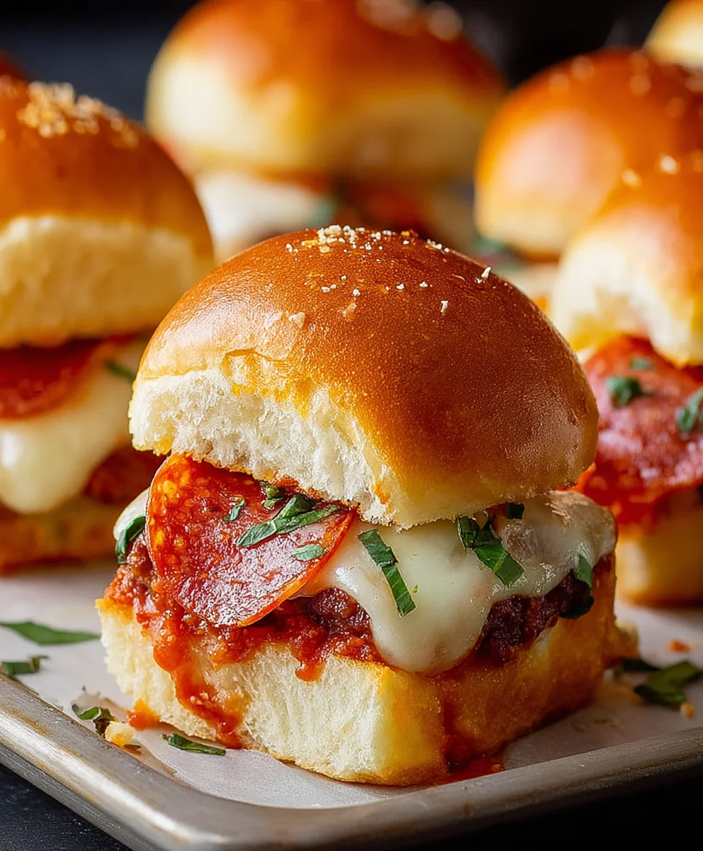 Beef Beef Pepperoni Pizza Sliders- Easy Appetizer Recipe