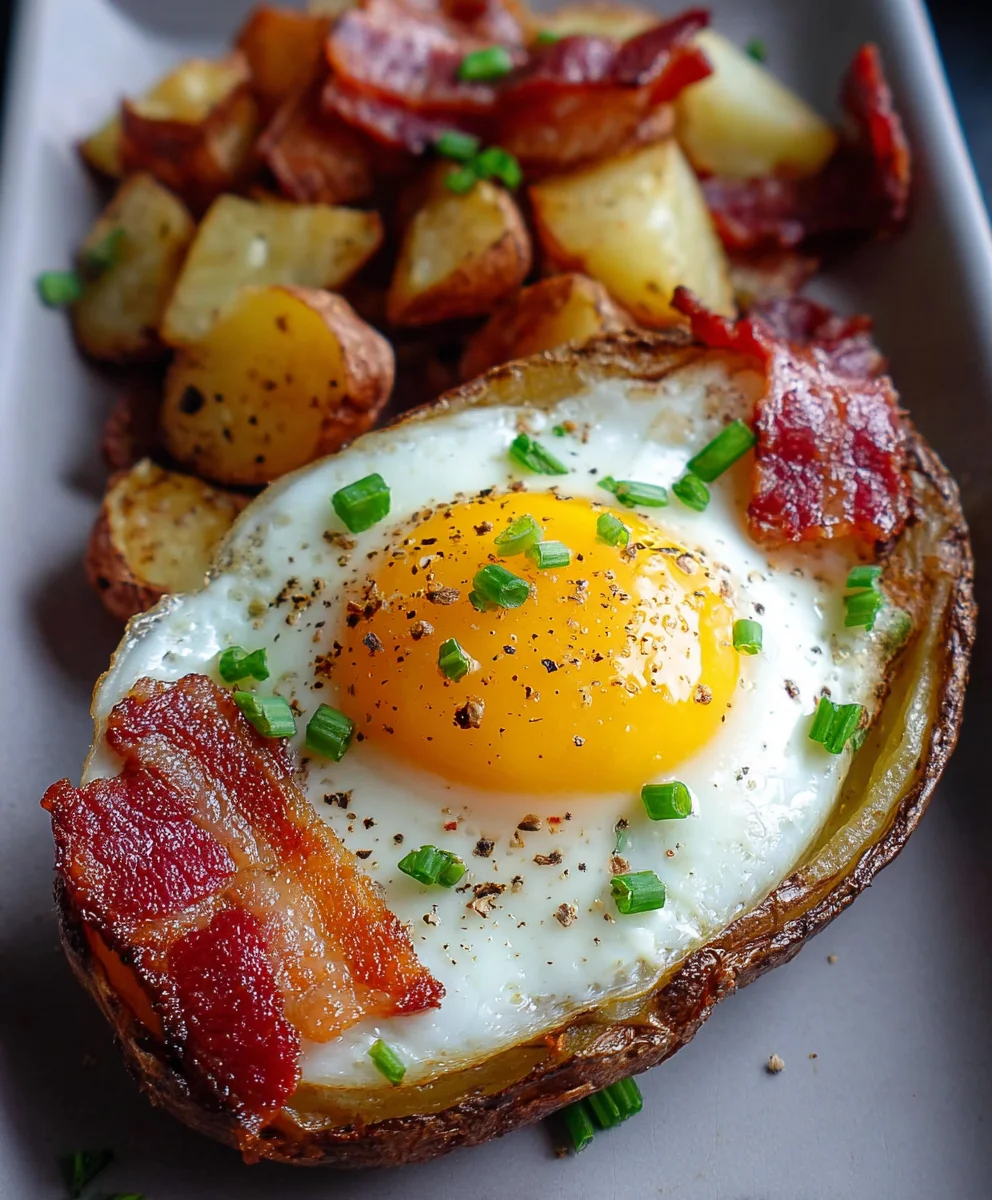 Double Baked Beef Beef Bacon Egg Potatoes - Flavorful