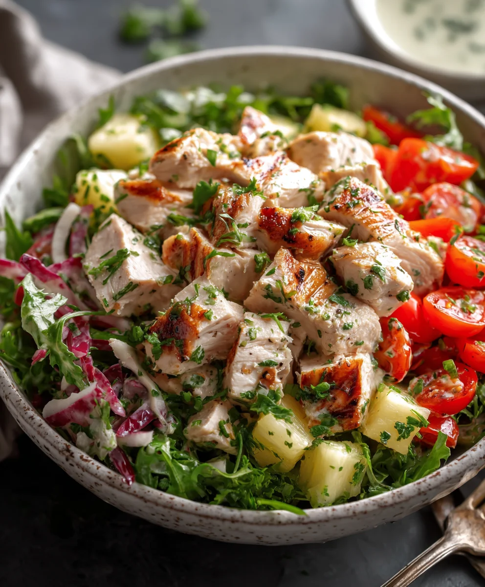 Hawaiian Chicken Salad - Gluten Free & Whole Health