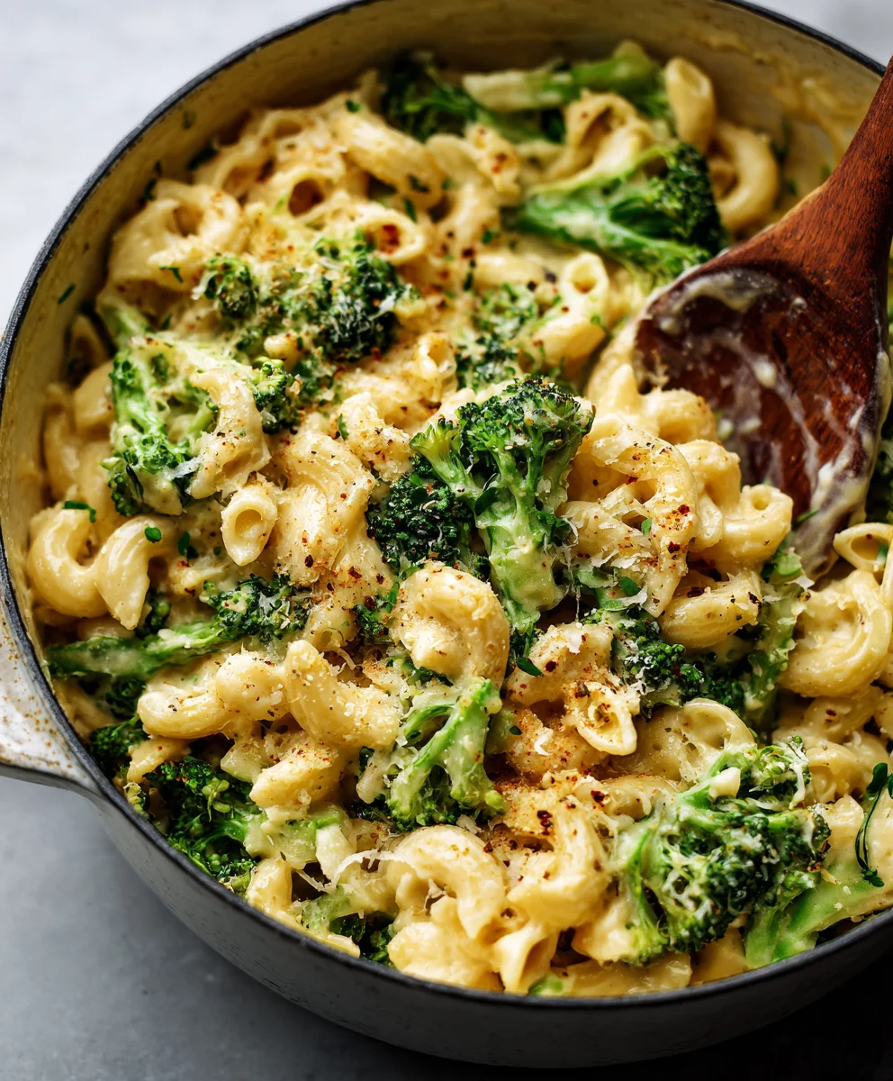 Healthy Broccoli Mac and Cheese - One Pot Wonder