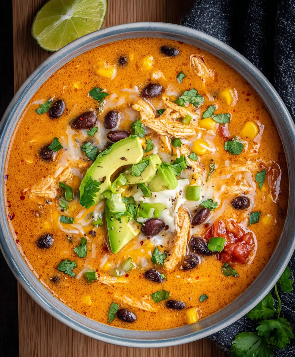 Creamy Chicken Enchilada Soup Recipe - Easy & Delicious