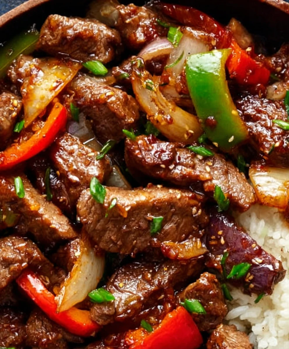 Easy Pepper Steak with Bell Peppers and Onion Recipe