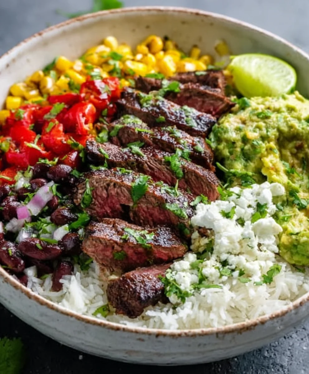 Cilantro Lime Beef Bowls-Easy Flavorful Dinner