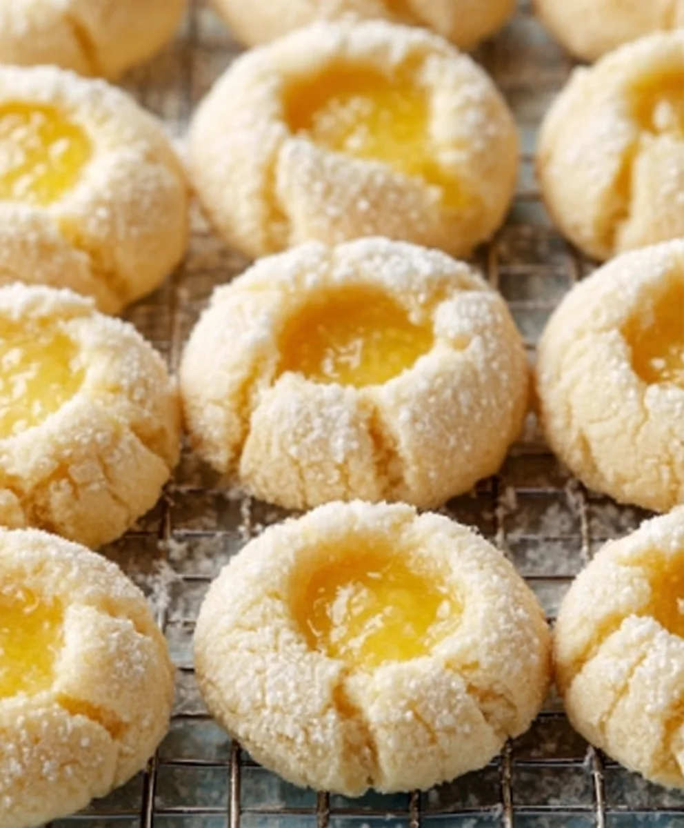 Zesty Lemon Thumbprint Cookies-Bright Citrus Bites