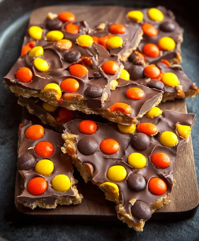 Easy Reese’s Pieces Peanut Butter Bark Recipe