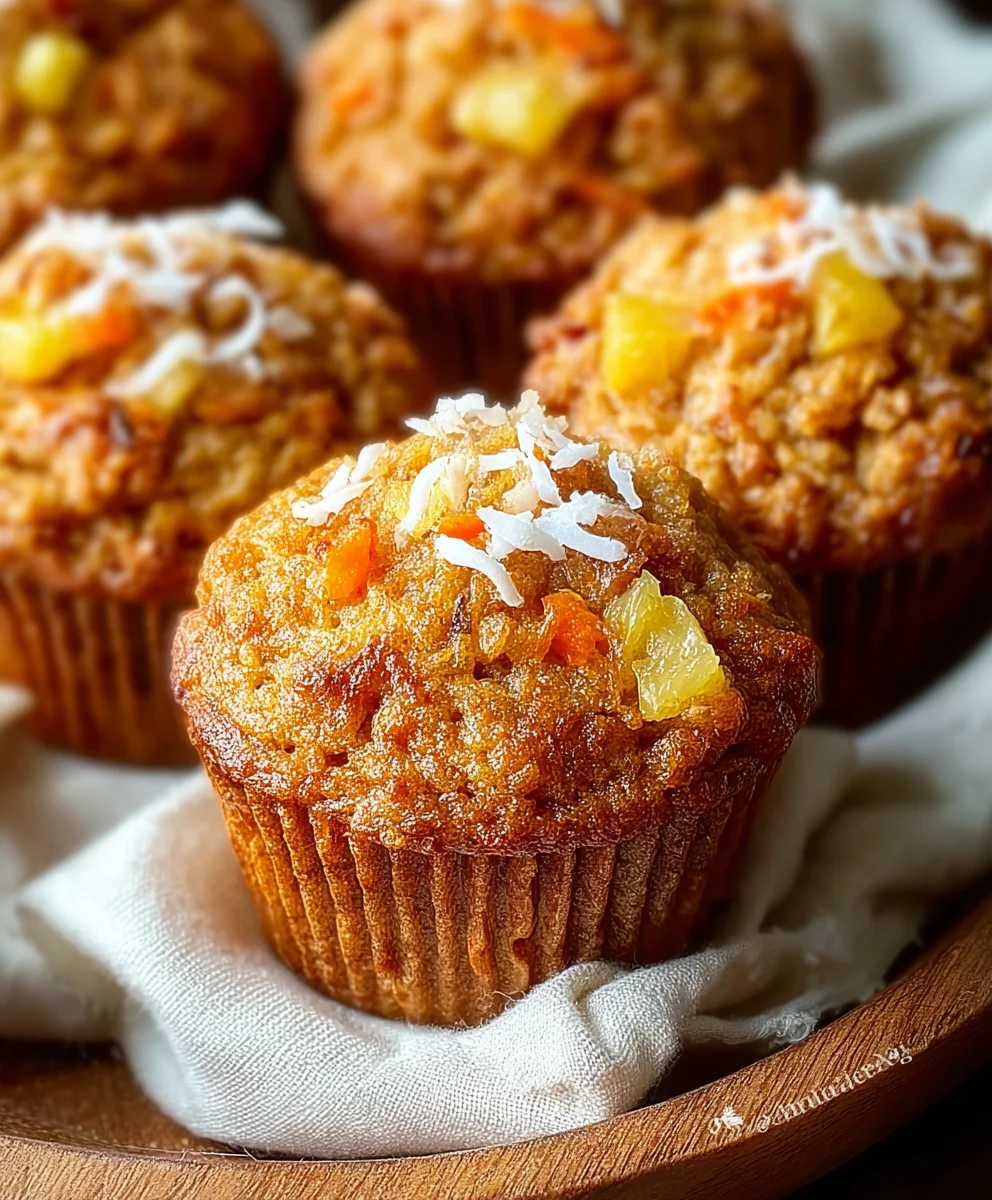 Pineapple Carrot Muffins-Sweet Tropical Treat