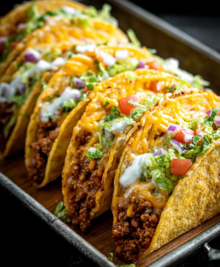 Crispy Cheesy Tacos – Oven Baked Beef Recipe