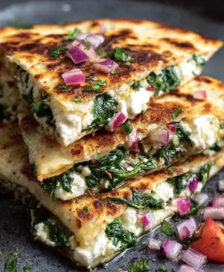 Mediterranean Spinach Feta Quesadillas – Easy Recipe
