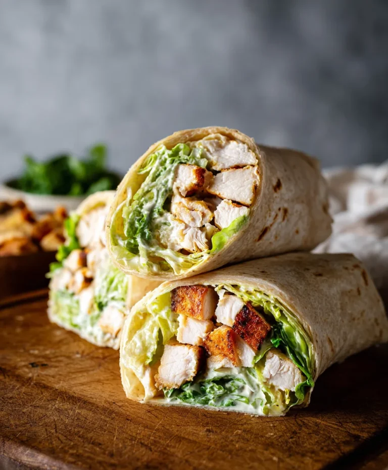 Easy Chicken Caesar Wraps Quick Lunch Recipe