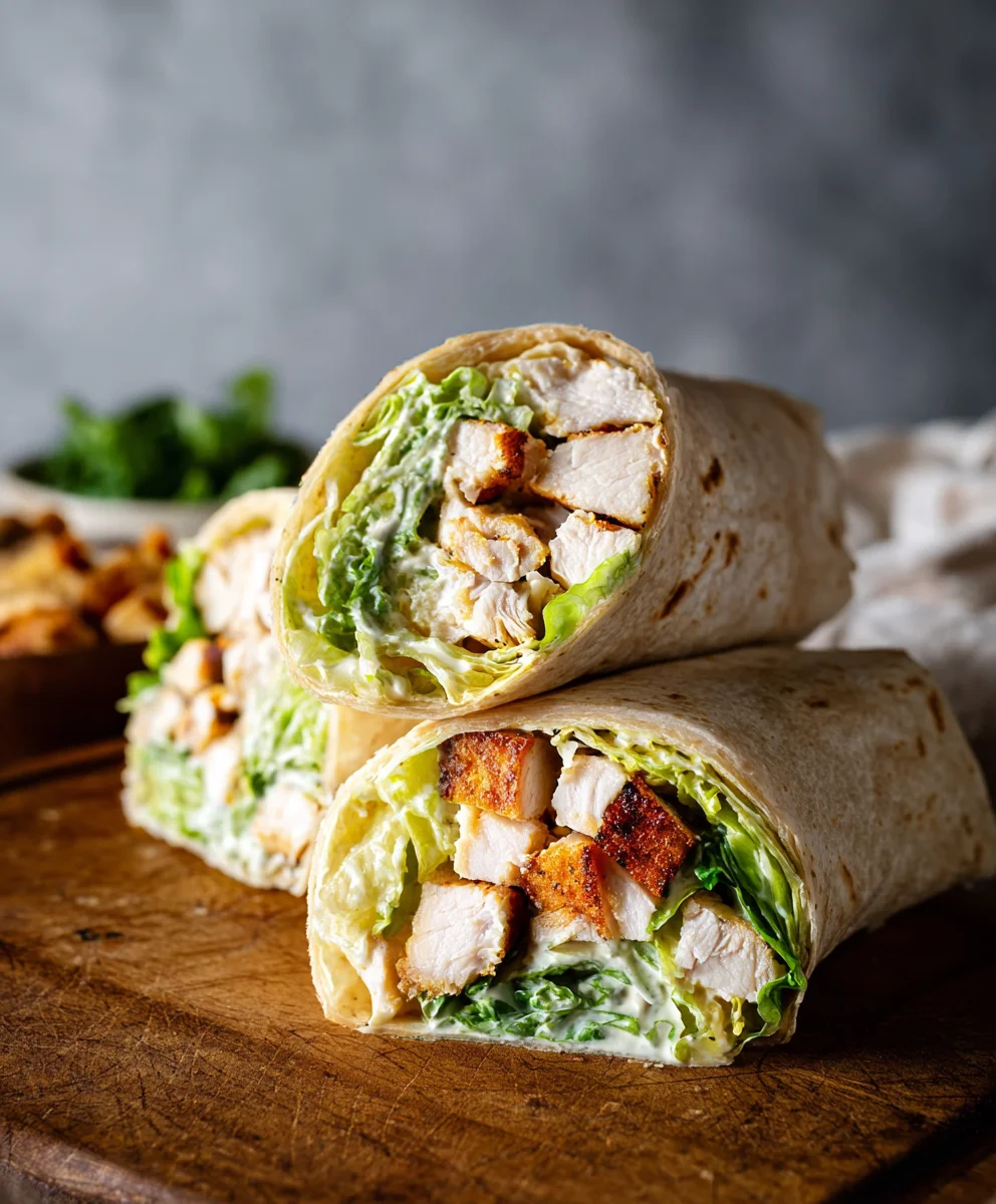 Easy Chicken Caesar Wraps Quick Lunch Recipe
