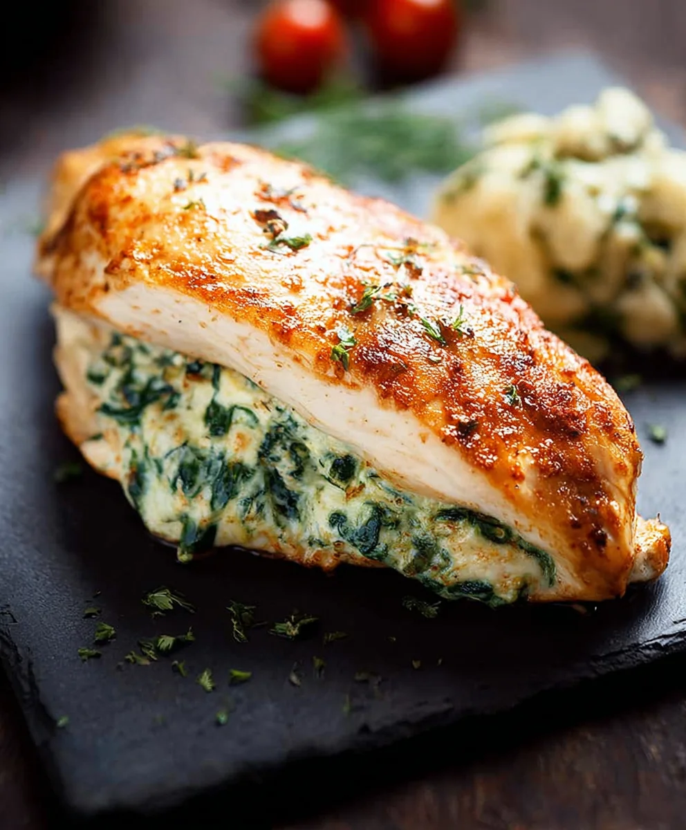 Spinach Stuffed Chicken Breasts - Easy & Delicious Recipe