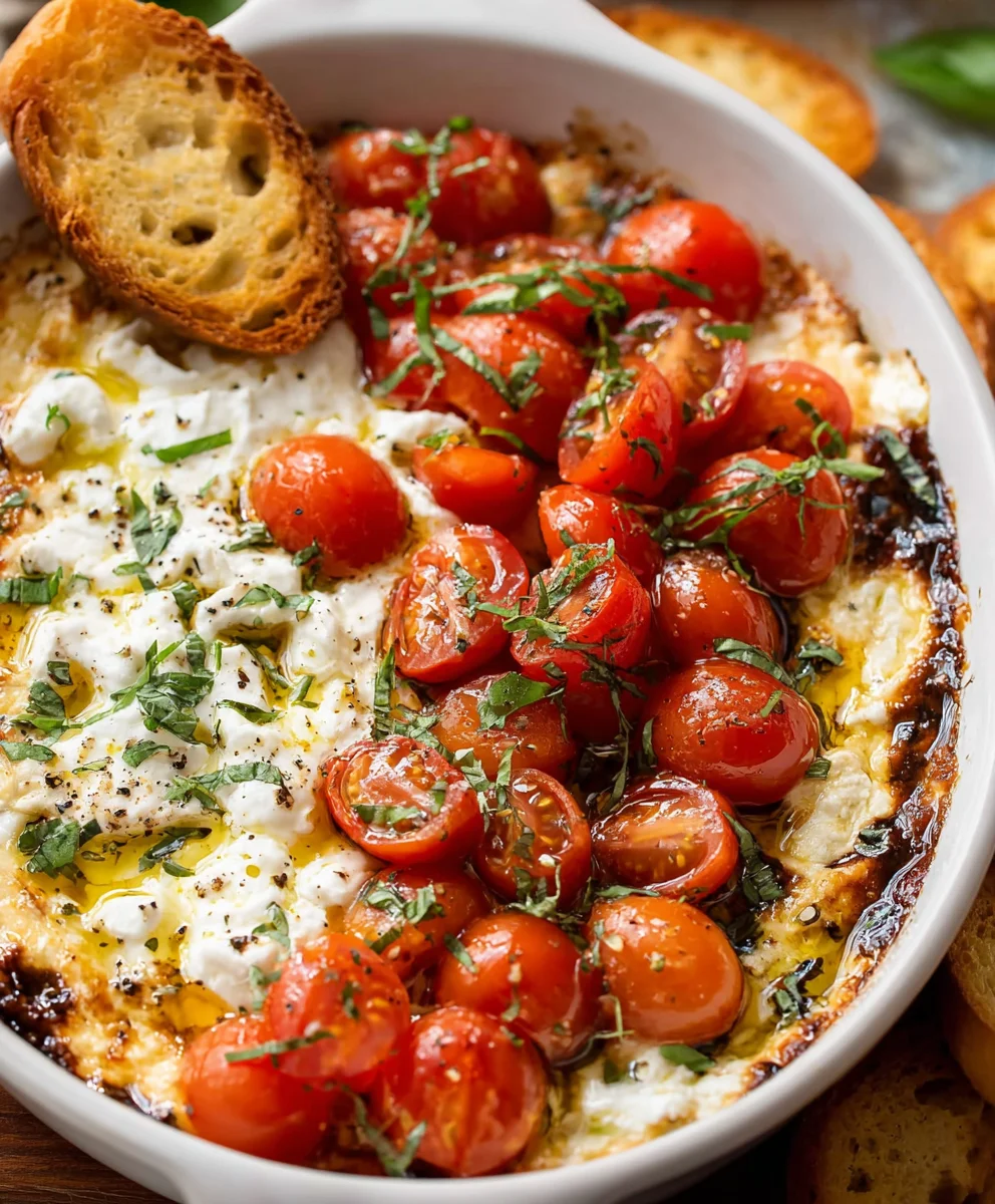 Easy Caprese Dip Recipe- Fresh Tomato Mozzarella Flavor