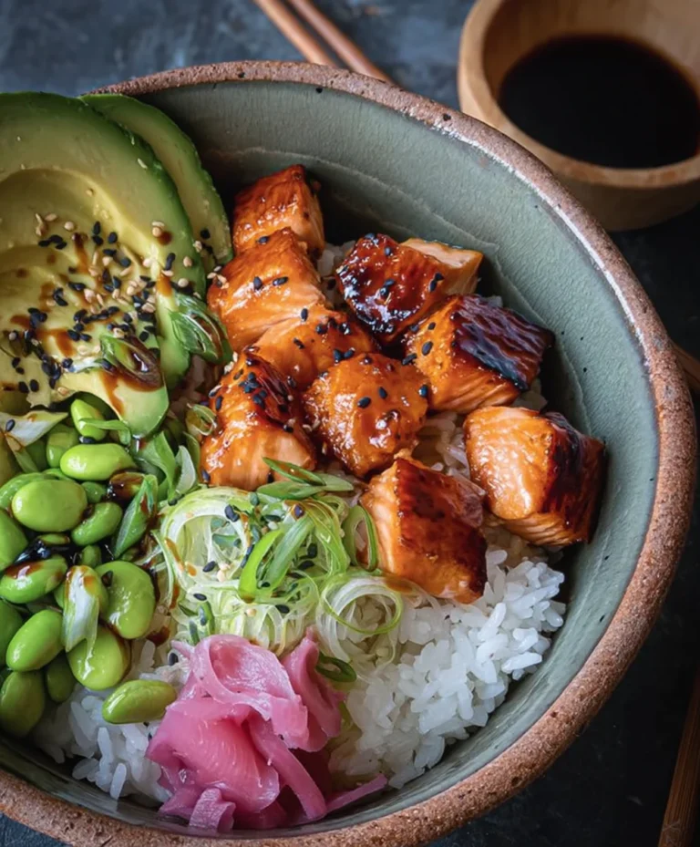 Easy Teriyaki Salmon Sushi Bowl Gluten-Free