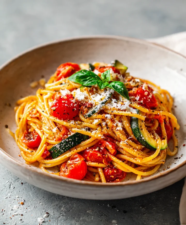 Healthy Tomato Zucchini Pasta – Easy & Delicious Dinner