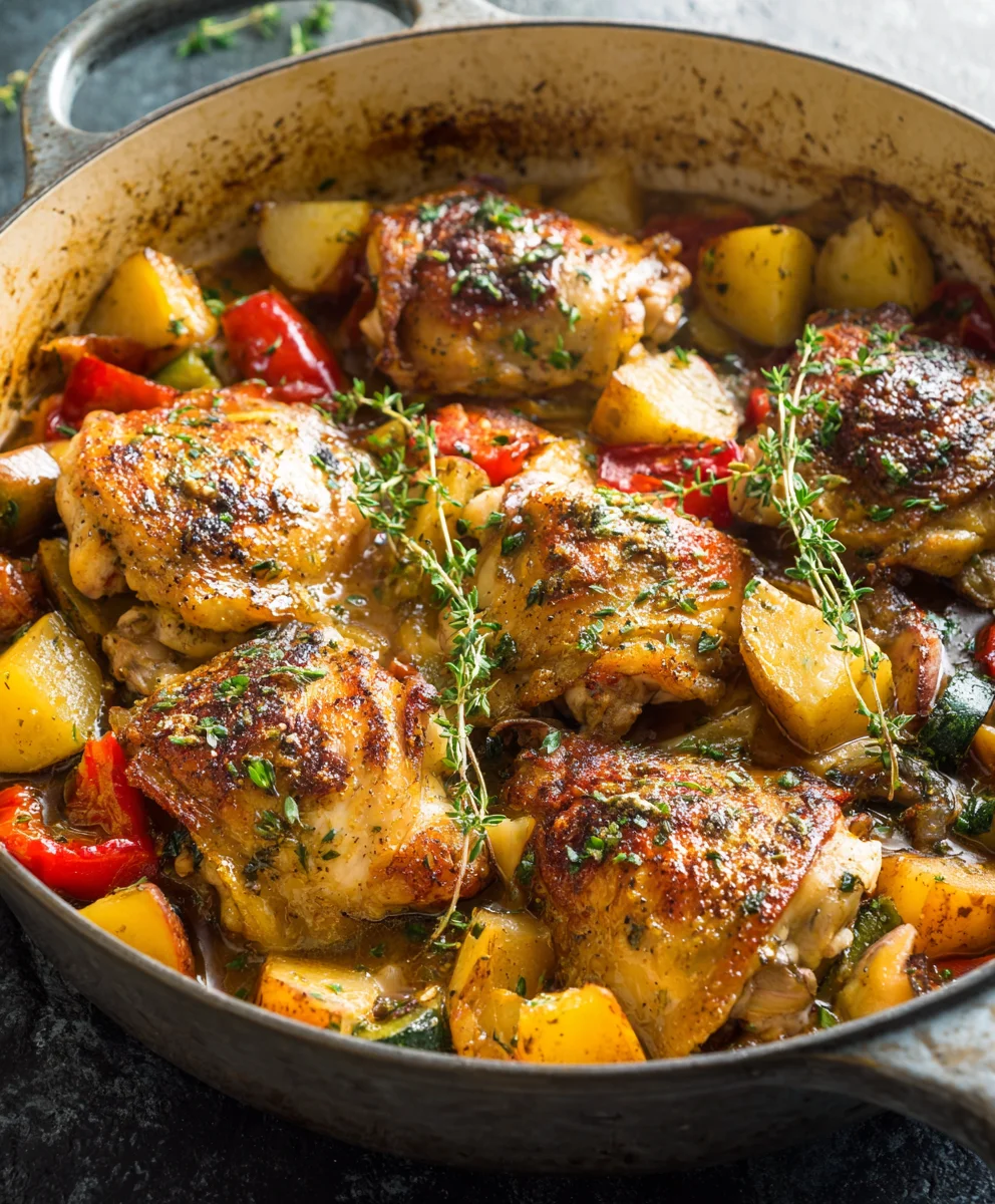Healthy Low Carb Chicken Vegetable Skillet