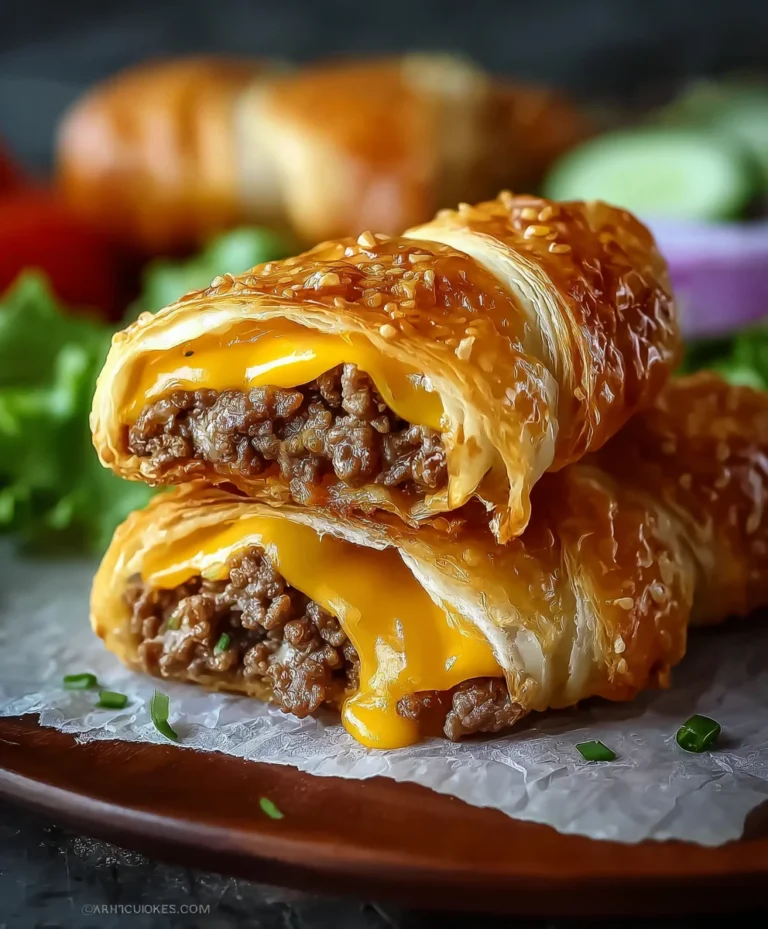 Delicious Beef Cheeseburger Twists- Easy Recipe