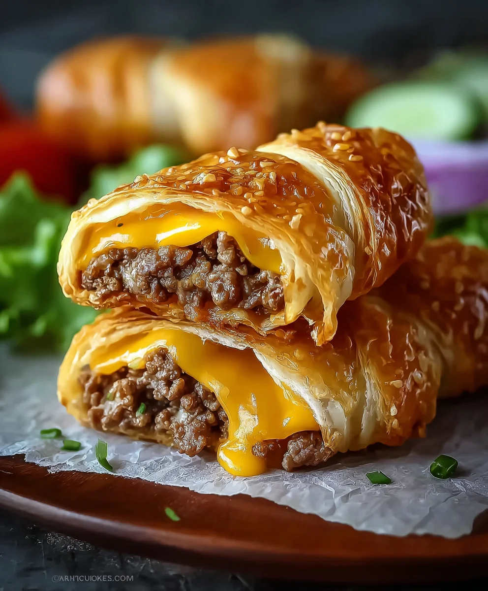 Delicious Beef Cheeseburger Twists- Easy Recipe