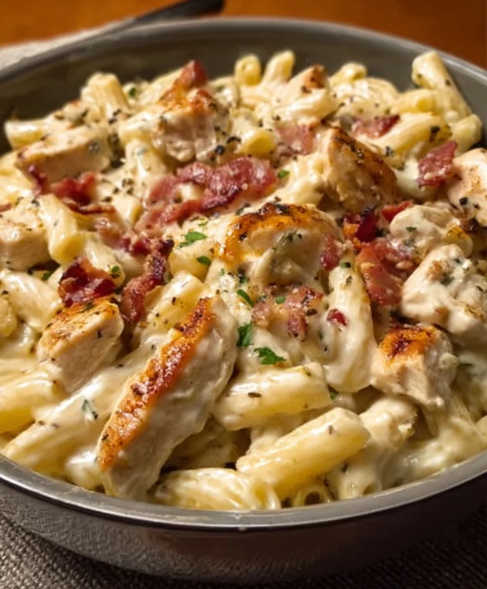 Chicken-Beef-Beef Bacon Ranch Pasta Recipe-Flavor Explosion