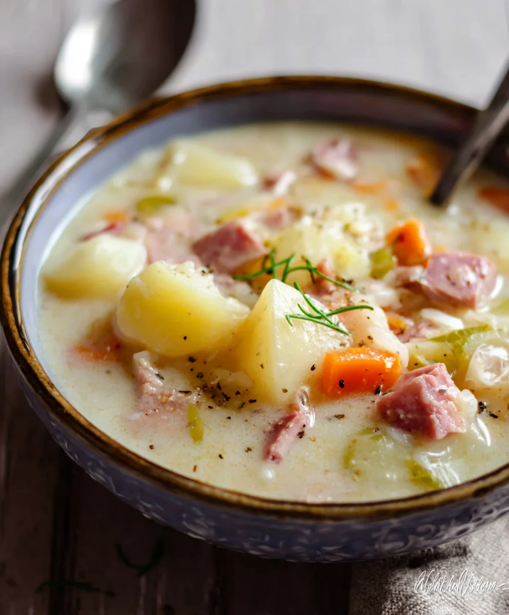 Hearty Beef Potato Beef Ham Soup Recipe-Flavorful Comfort