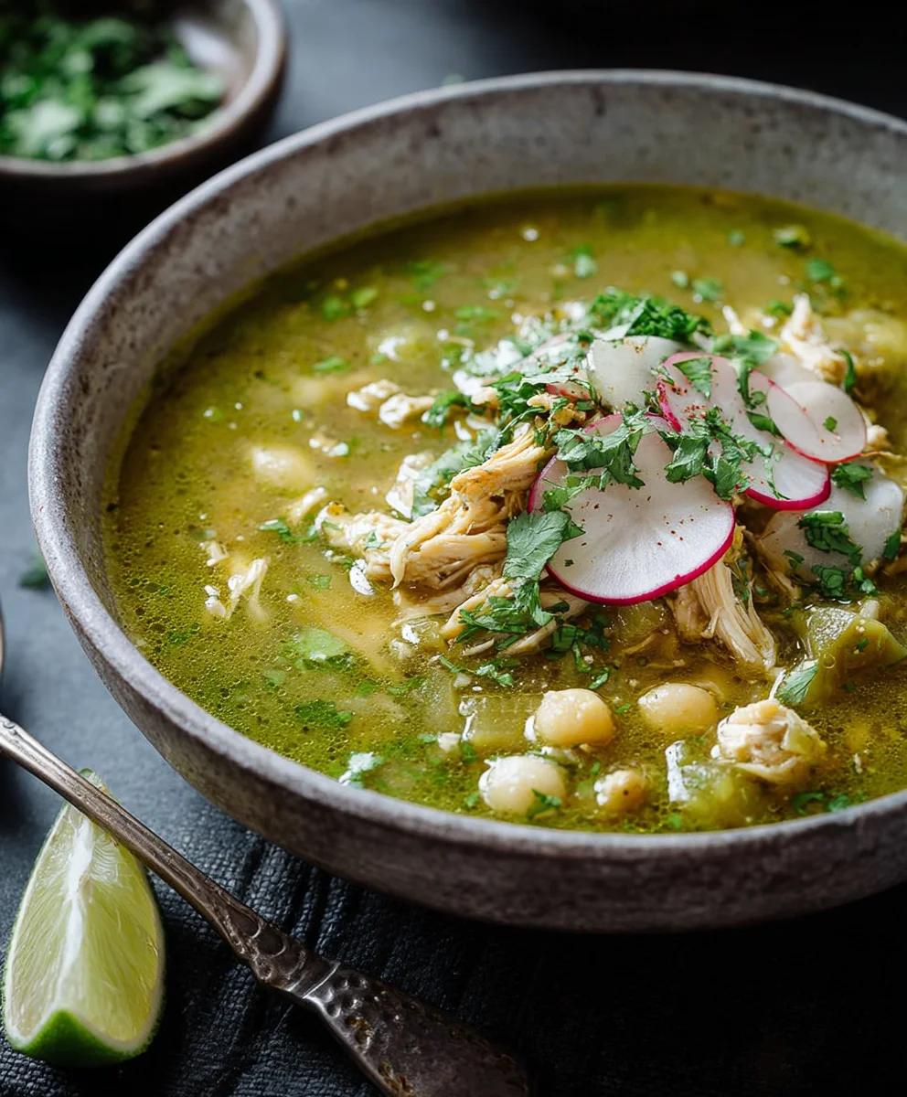 Chicken Pozole Verde Soup - Flavorful Mexican Green Pozole