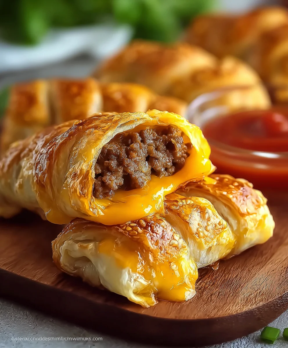 Delicious Beef Cheeseburger Twists- Easy Recipe