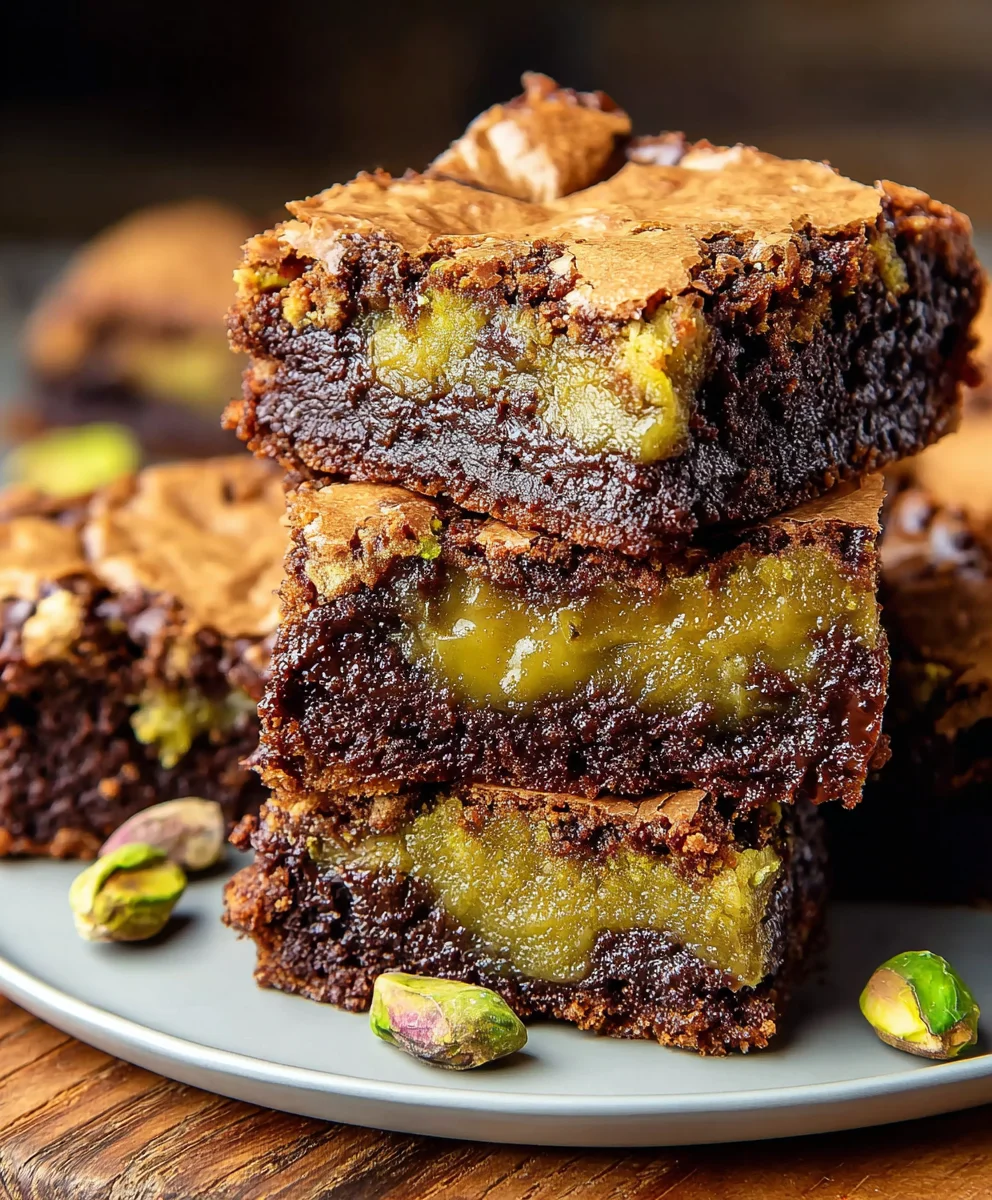Pistachio Brookies- Decadent Brownie Cookie Mashup