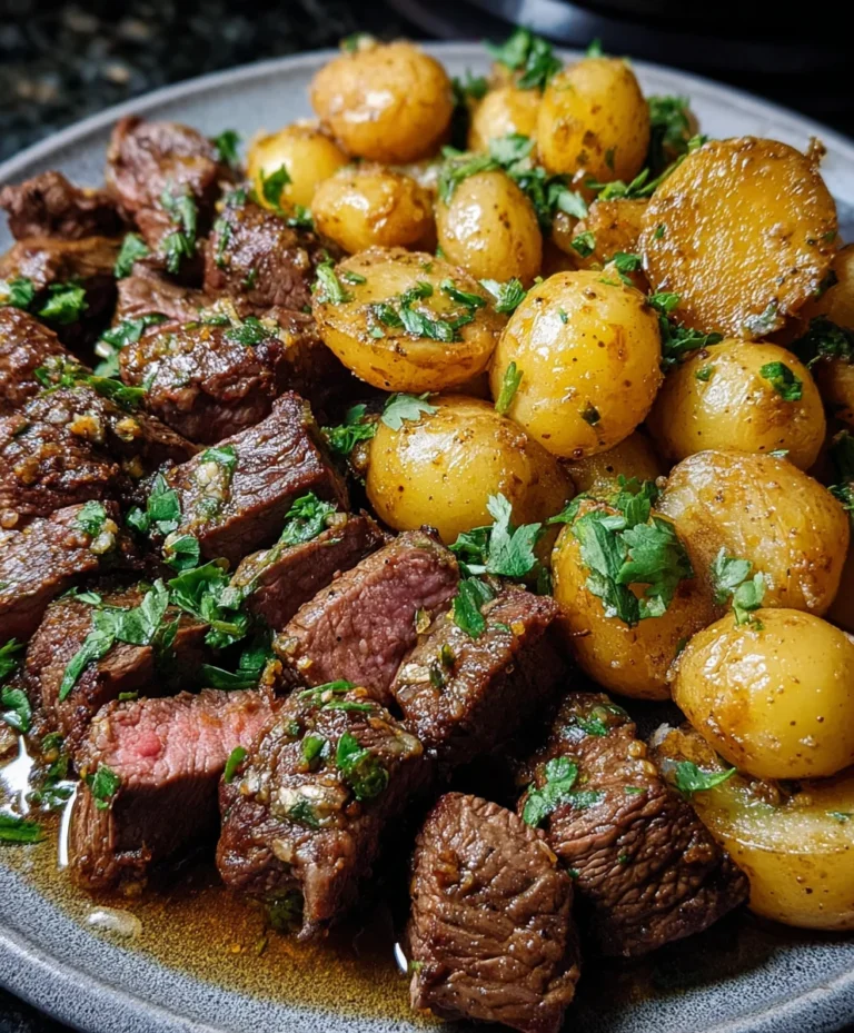 Garlic Butter Beef and Potatoes-Easy Dinner