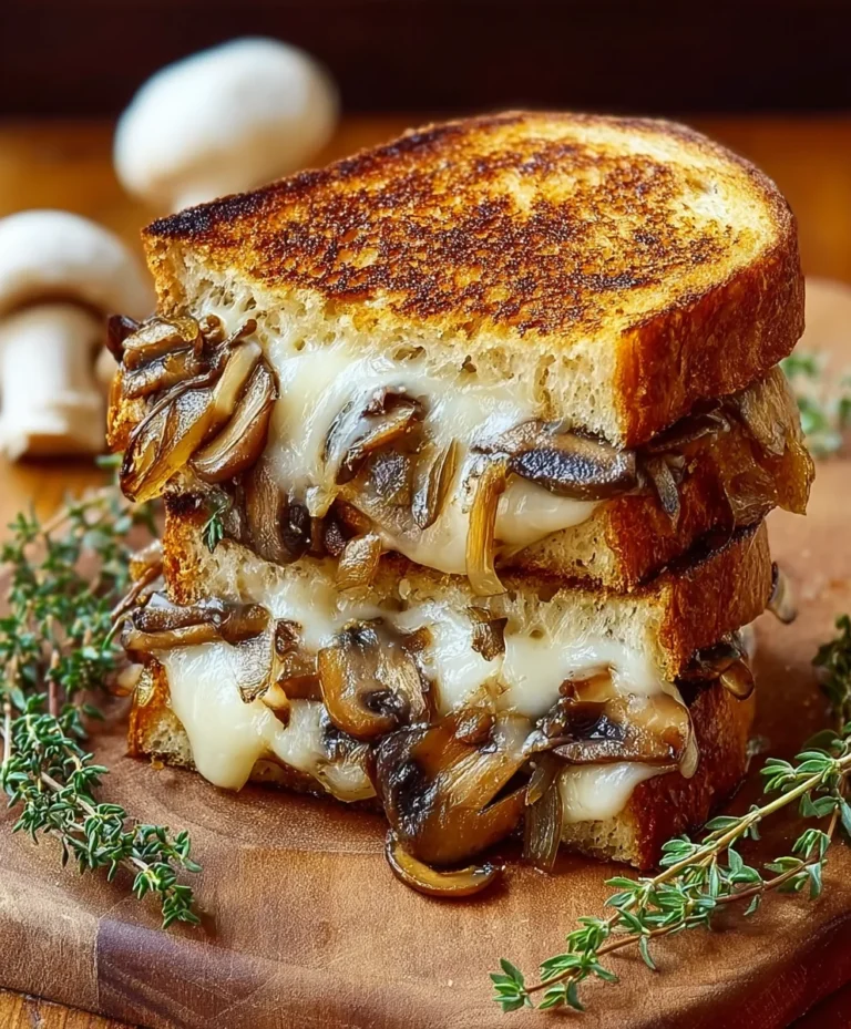 Caramelized Mushroom Grilled Cheese Sandwich Recipe