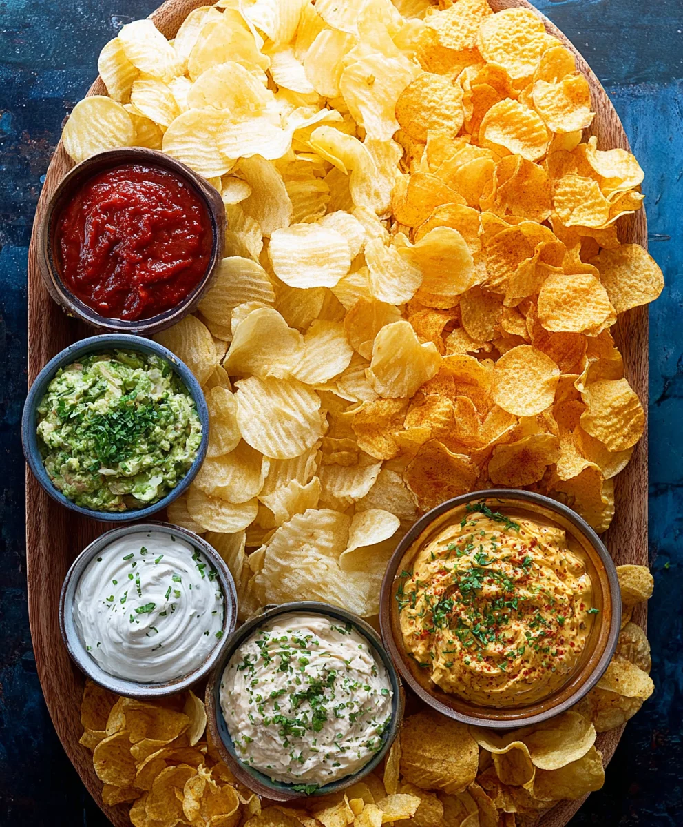 Easy Chips and Dip Platter Recipe - Crowd Pleaser