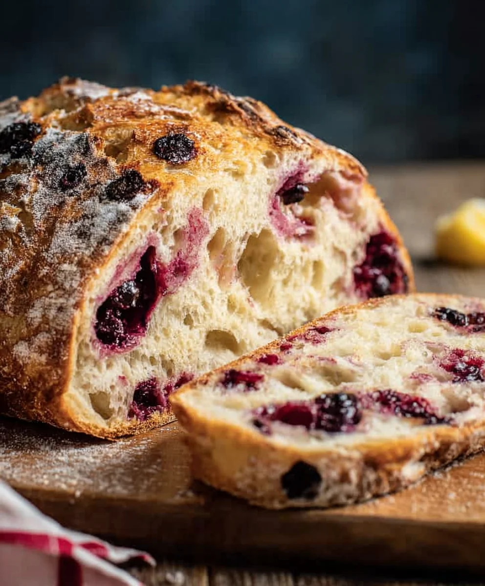 Blueberry Lemon Sourdough Bread- Easy & Delicious Recipe
