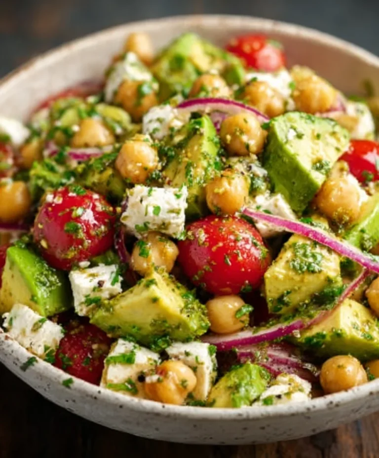 Chickpea Feta Avocado Salad – Fresh & Easy Recipe