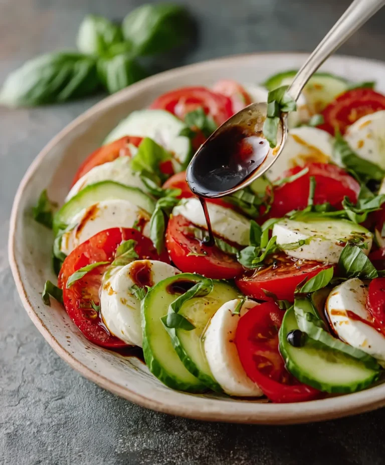 Fresh Cucumber Caprese Salad Recipe