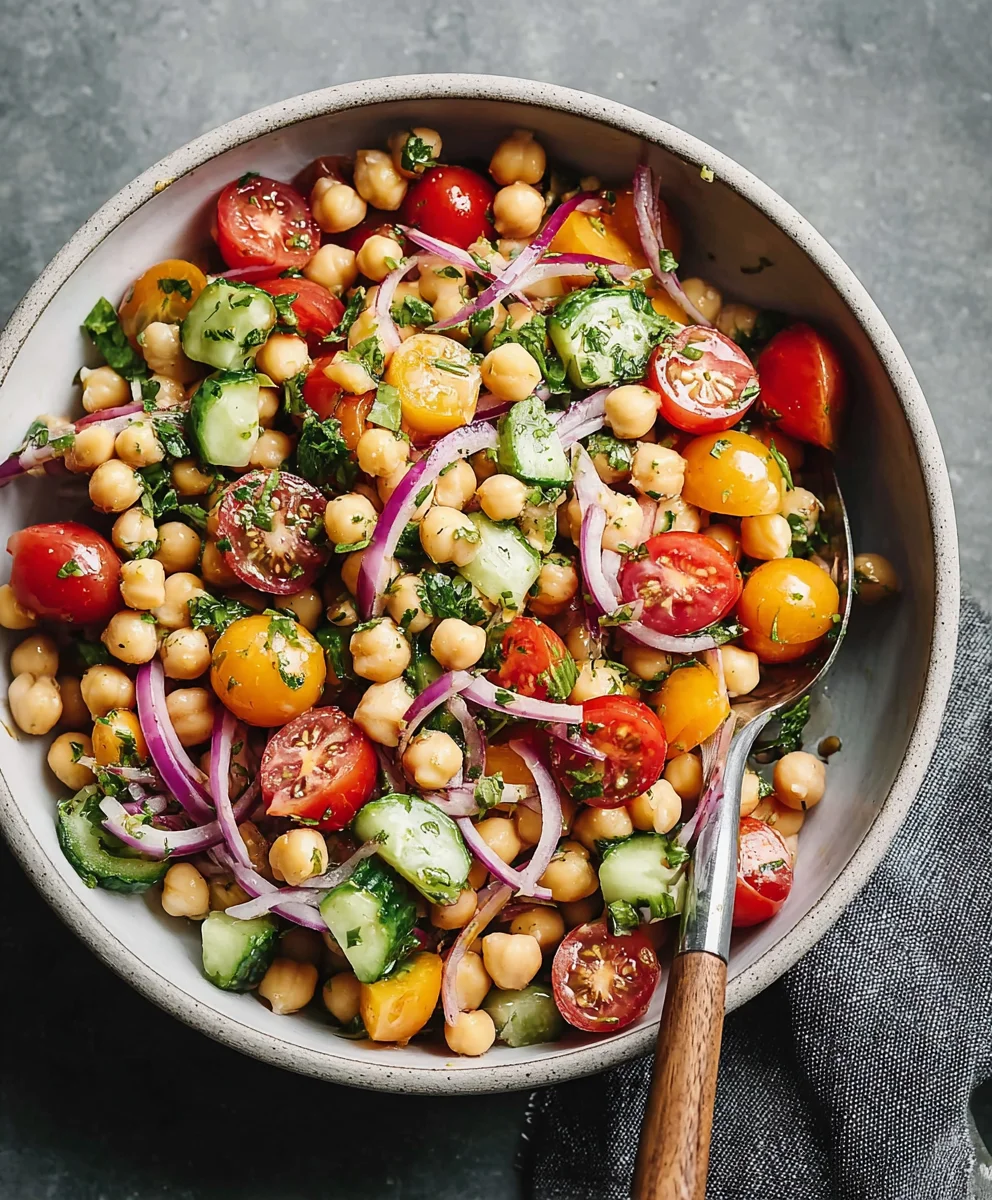 Easy Chickpea Salad Recipe - Quick & Delicious Lunch
