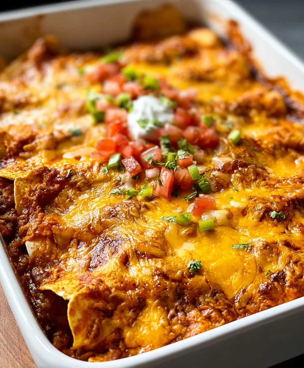 Easy Tortilla Chip Enchiladas Recipe- Quick & Delicious