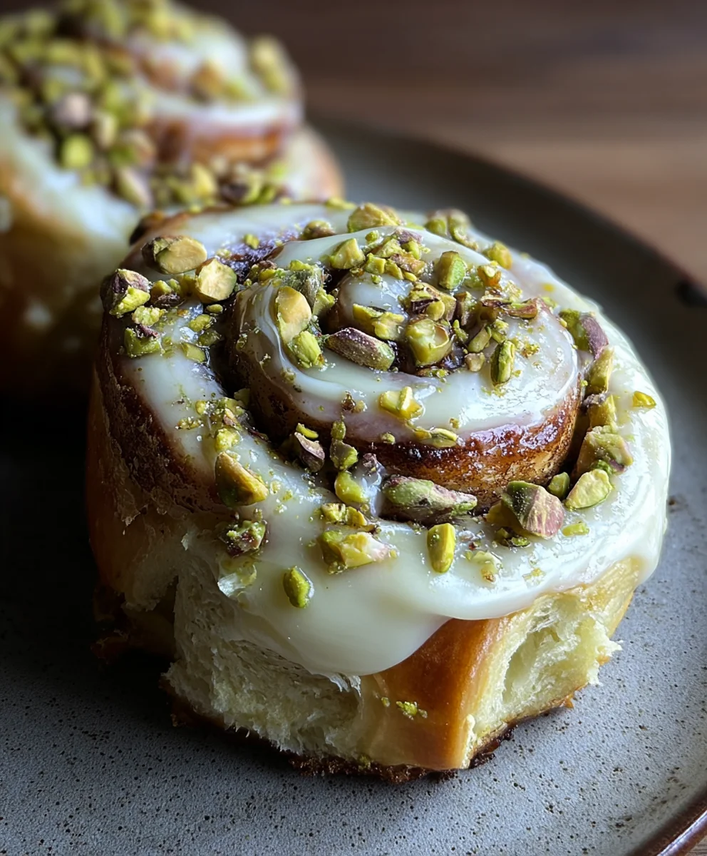 Small Batch Pistachio Cream Cinnamon Rolls Recipe