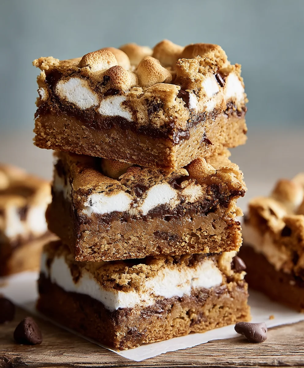 Peanut Butter Smores Blondies-Decadent Treat