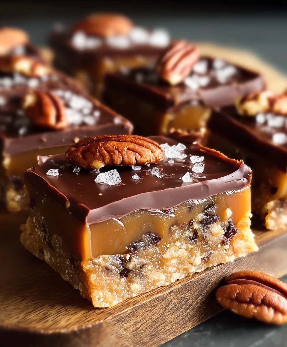 Easy Turtle Bars-Decadent Chewy Chocolate Caramel