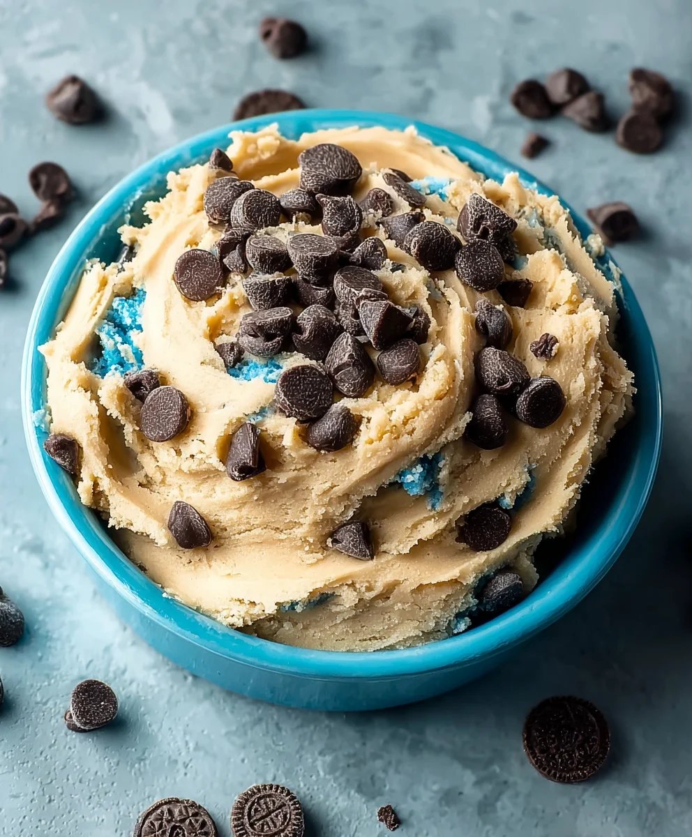 Cookie Monster Edible Cookie Dough - Easy Recipe