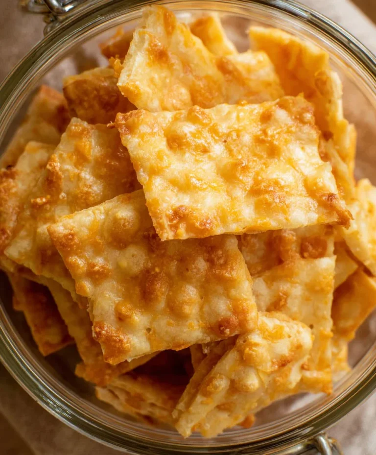 Sourdough Cheddar Crackers – Crispy Cheesy Homemade Bites