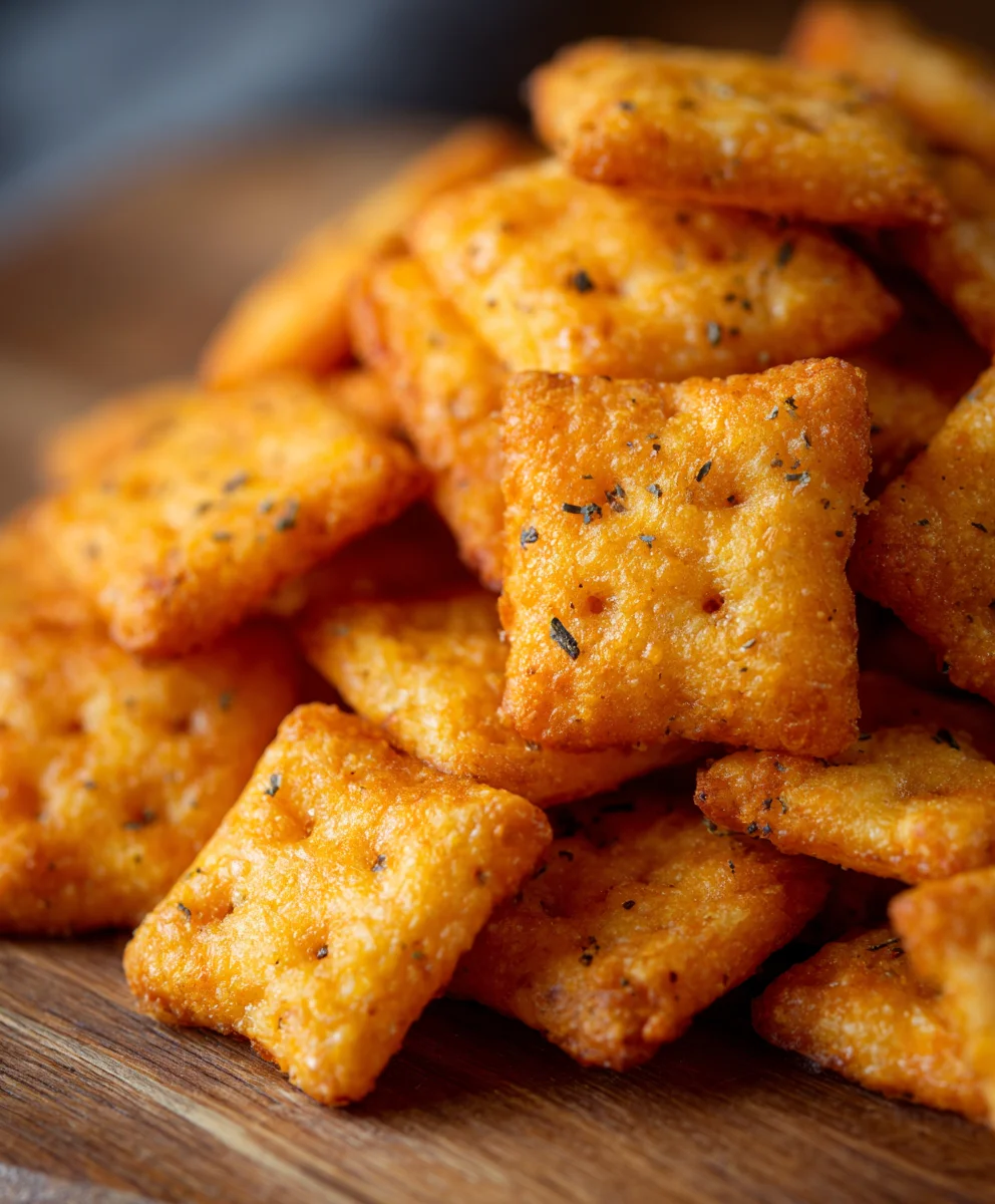 Homemade Cheddar Cheese Crackers-Cheez Its