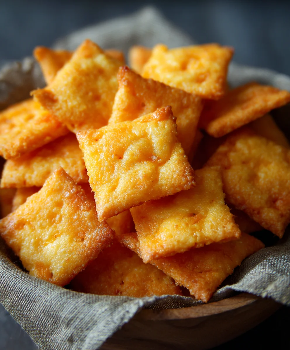 Homemade Cheddar Cheese Crackers-Cheez Its