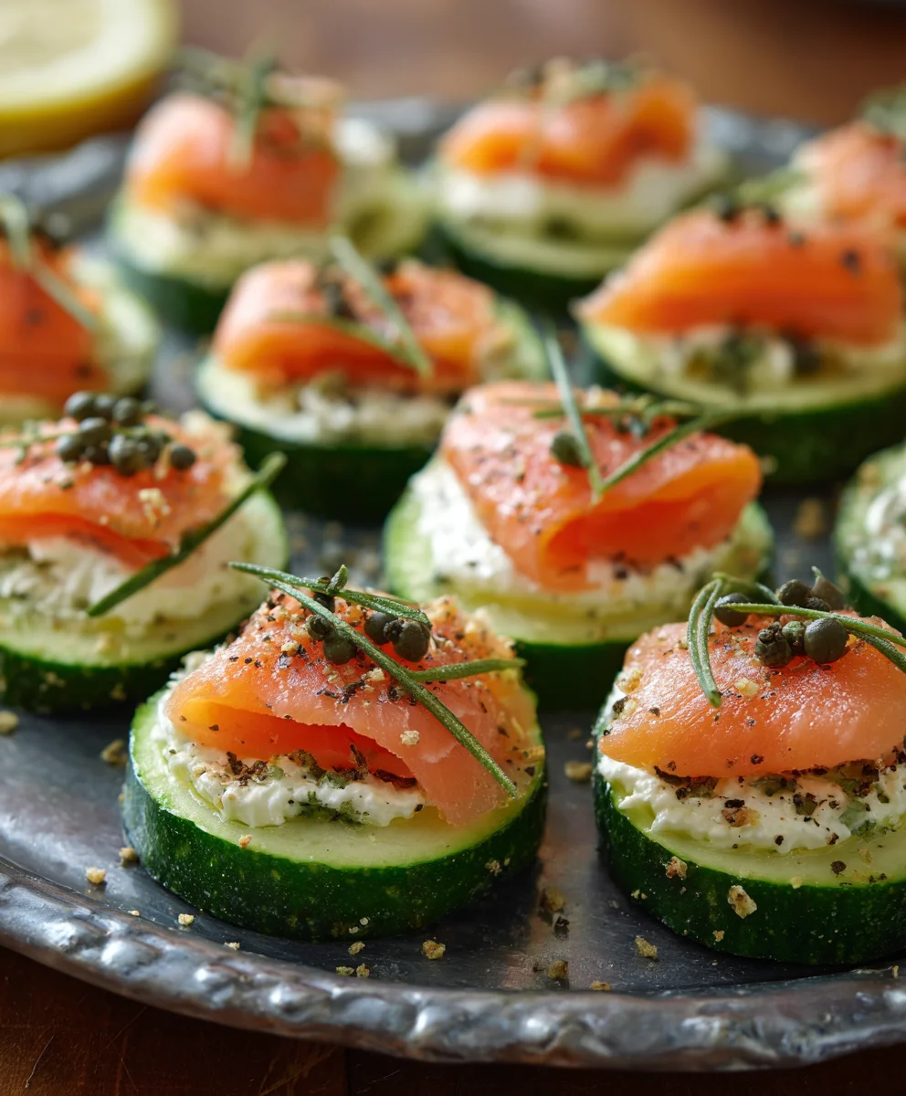 Cucumber Smoked Salmon Bites-Easy Appetizer