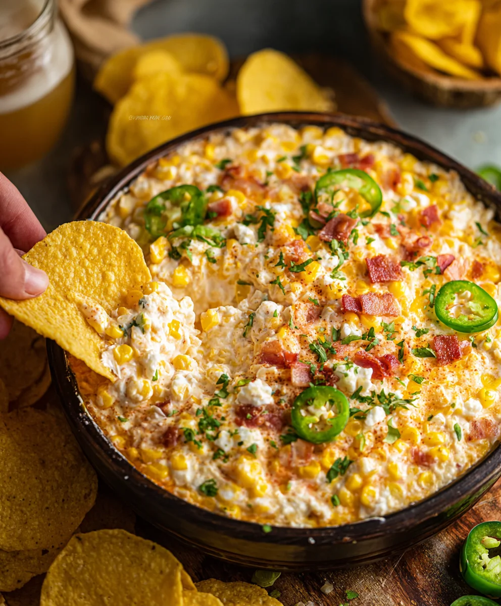 Easy Crockpot Jalapeno Corn Dip Recipe