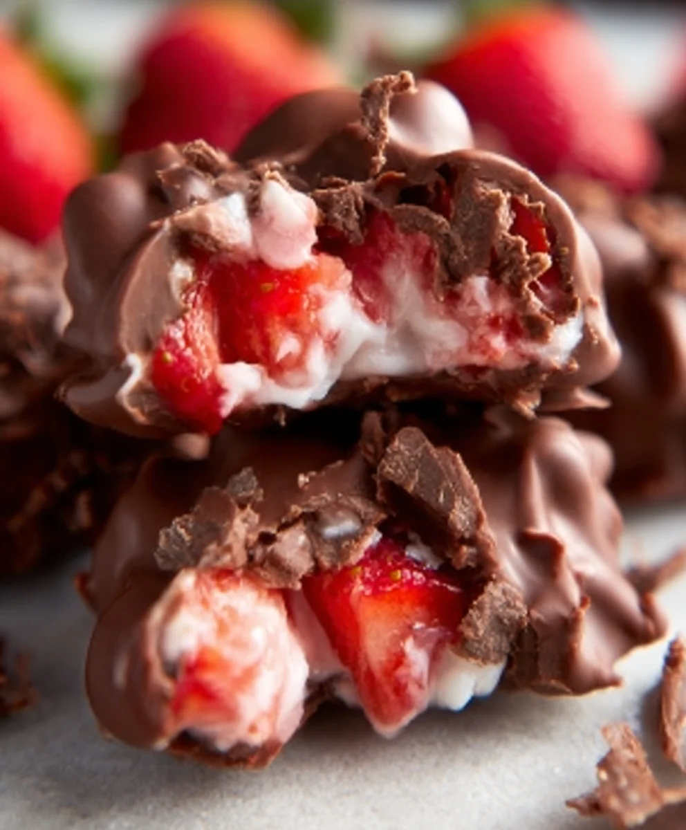 Chocolate Strawberry Yogurt Clusters Easy Snack Recipe