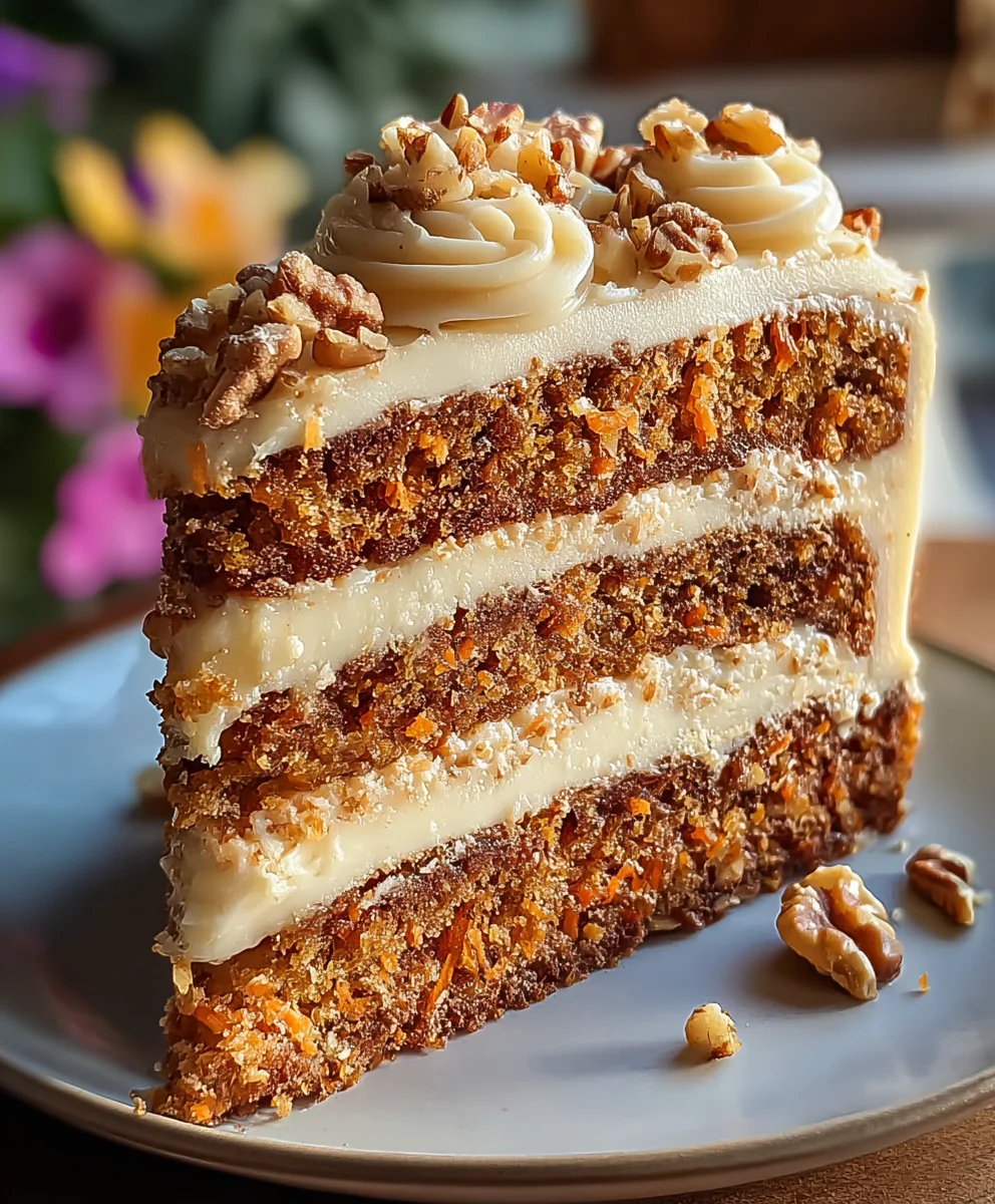 Honeybun Carrot Cake with Creamy Cheesecake Filling