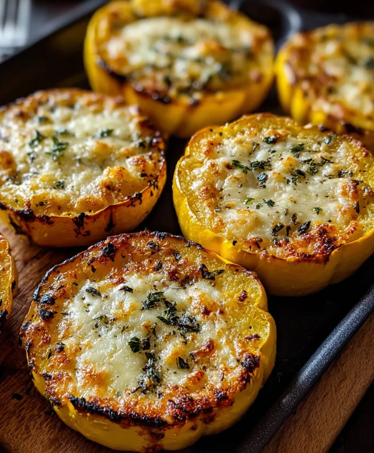 Cheesy Baked Squash Rounds Recipe-Easy & Delicious